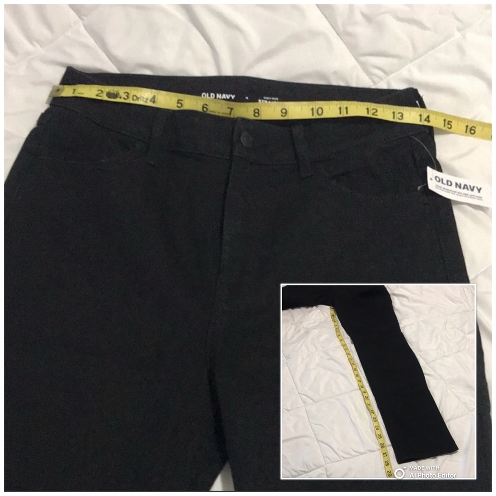 ✨ Old Navy NWT High-Waisted WOW Straight Slim Jeans - Black - Size 4 ✨ - Picture 6 of 6